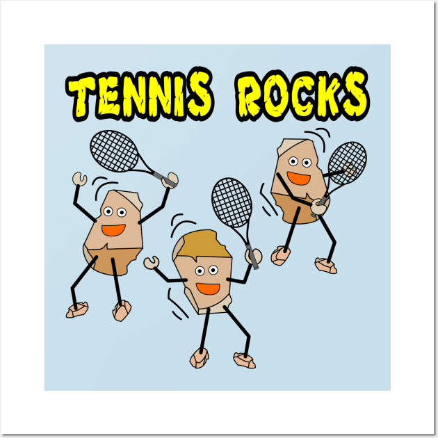 Tennis rocks Wall Art by Barthol Graphics